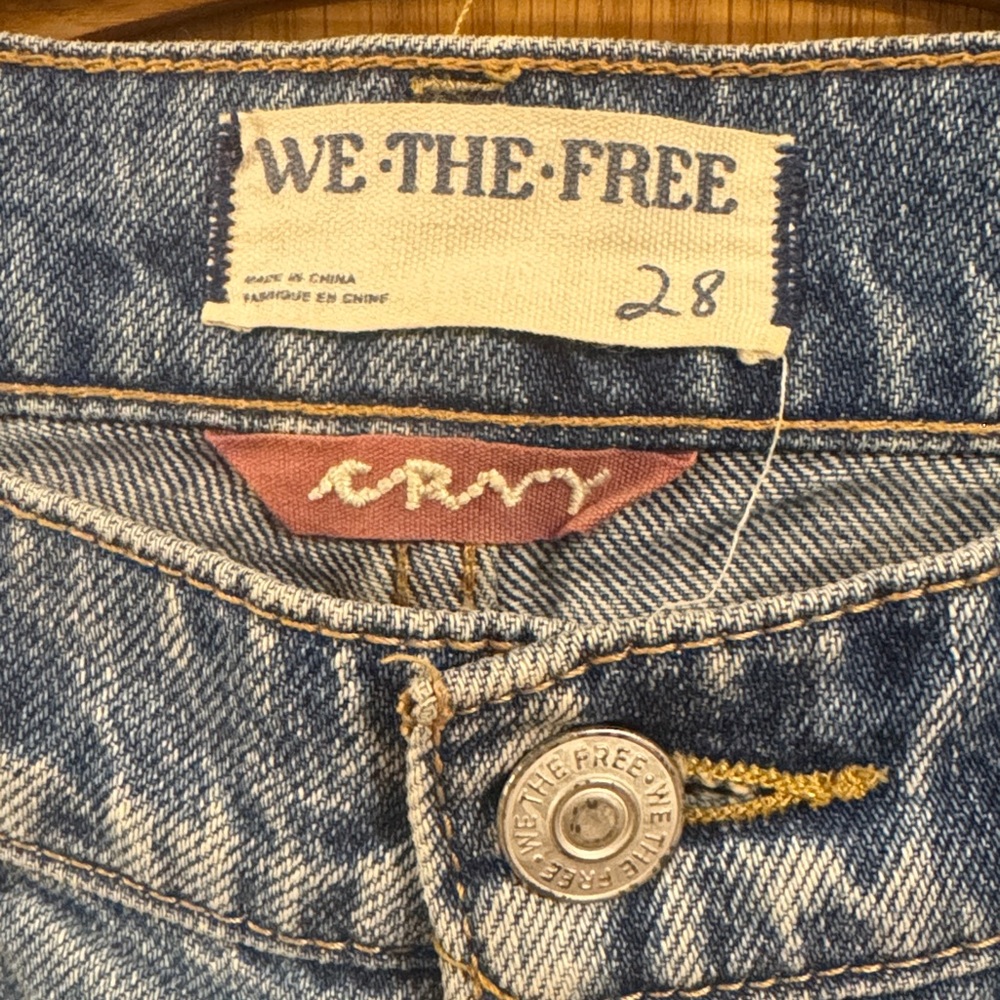 Free People Light Wash Wide Leg Jeans - Picture 6 of 13